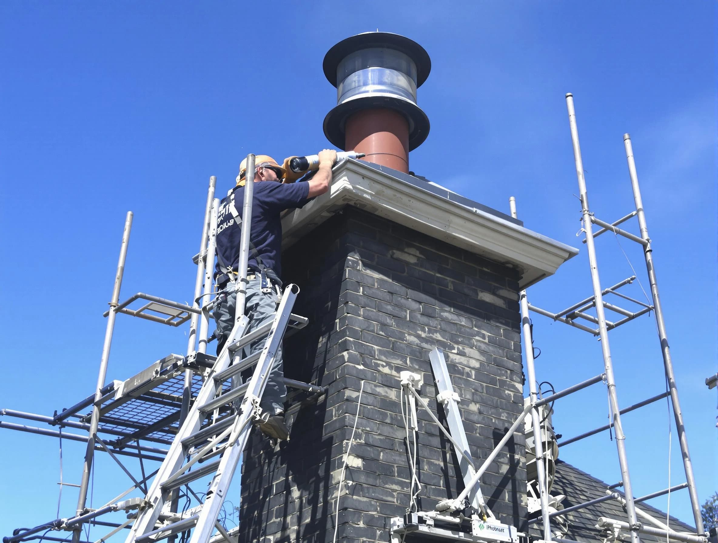 Sturdy chimney crown finished by Senoia Chimney Sweep in Senoia, GA