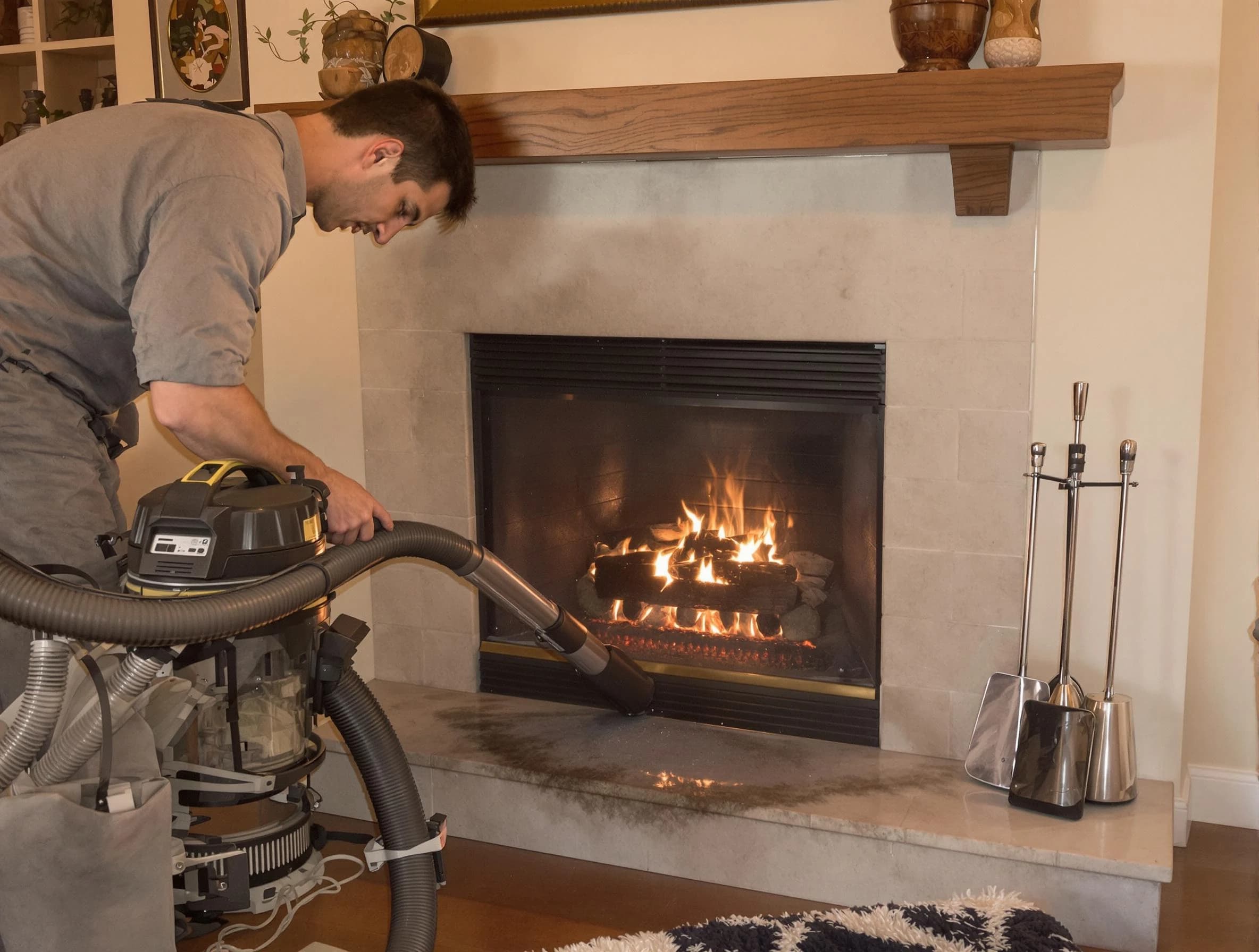 Routine fireplace upkeep by Senoia Chimney Sweep in Senoia, GA