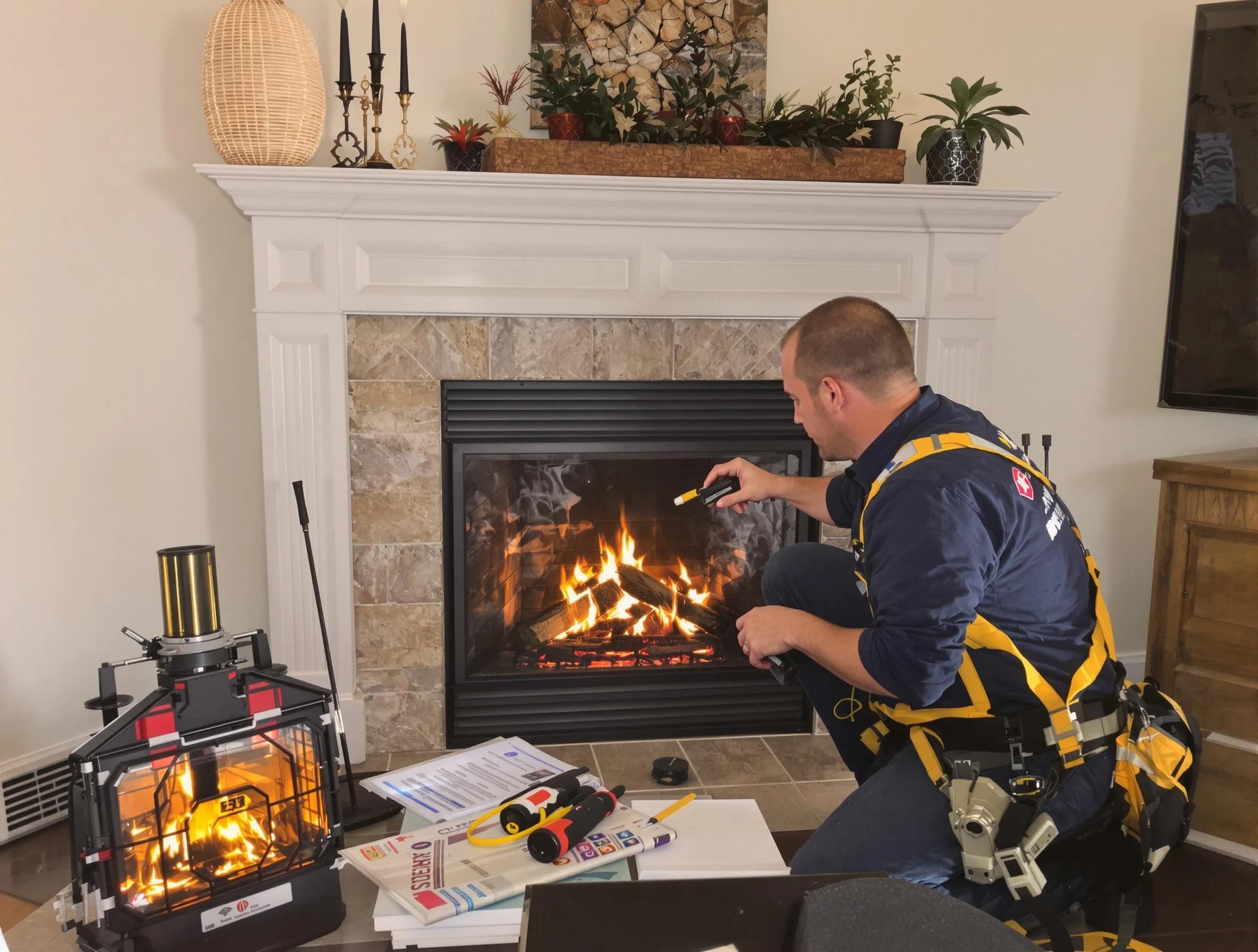 Safety-focused fireplace inspection by Senoia Chimney Sweep in Senoia, GA