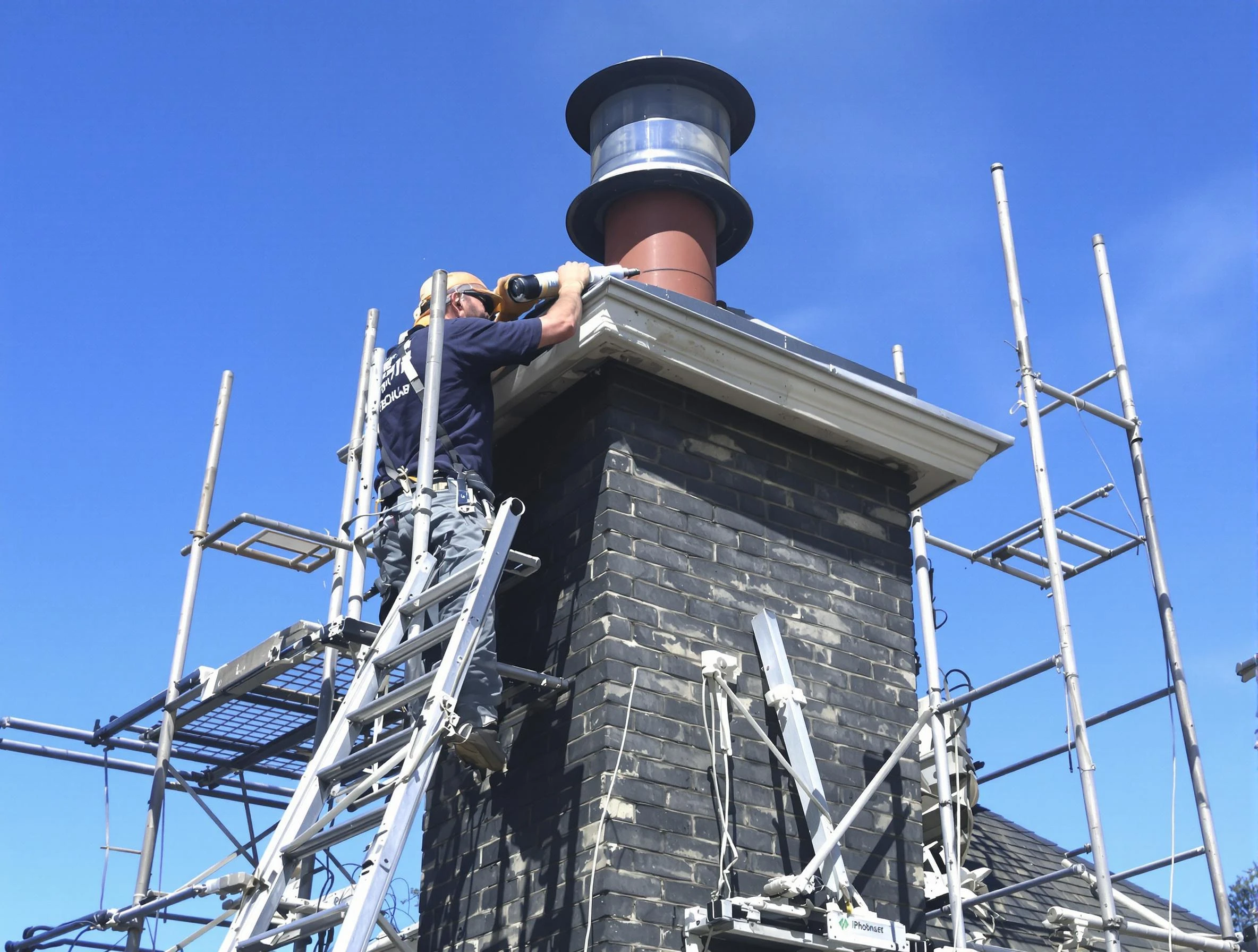 Sturdy chimney crown finished by Senoia Chimney Sweep in Senoia, GA