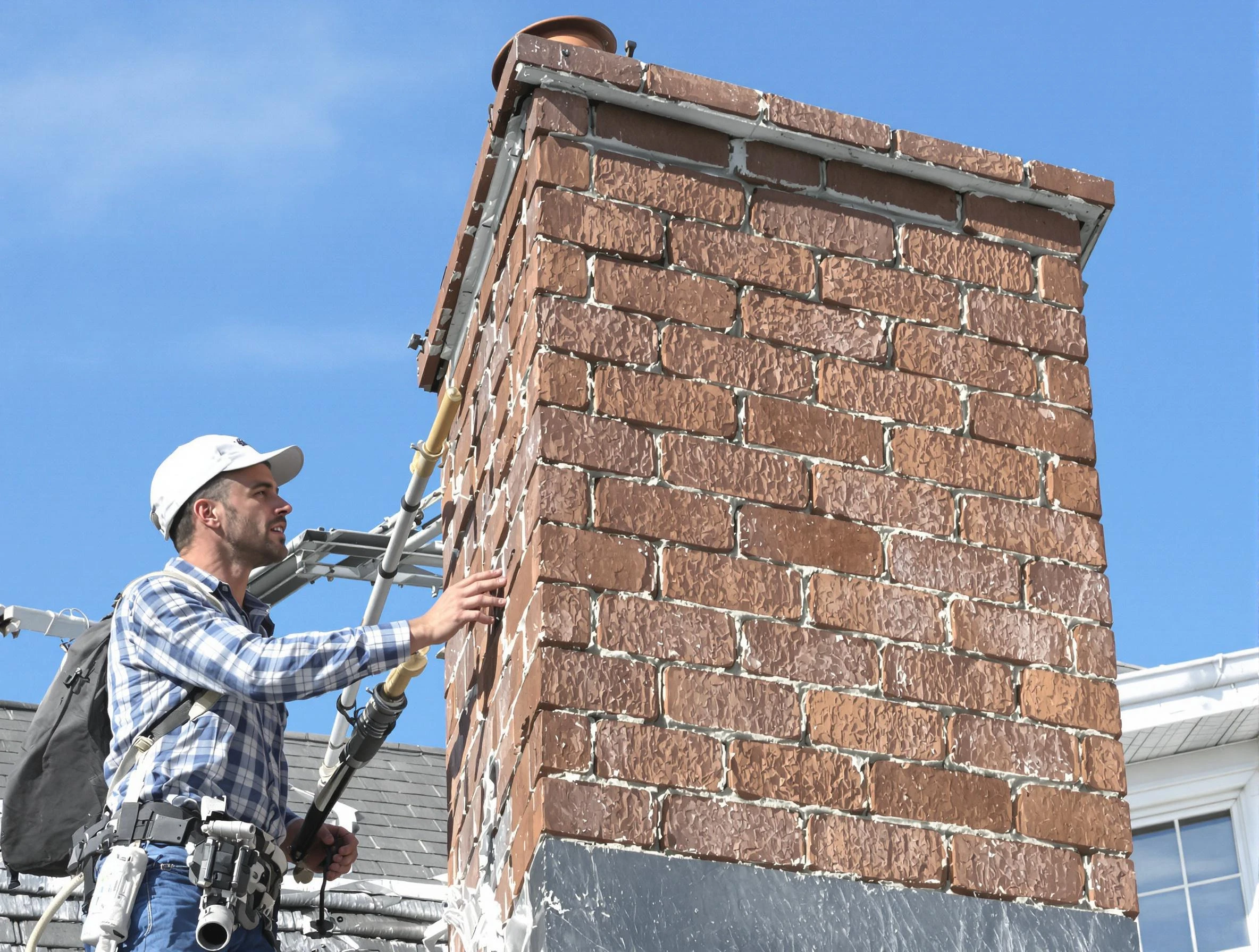 Brickwork for a chimney rebuild by Senoia Chimney Sweep in Senoia, GA
