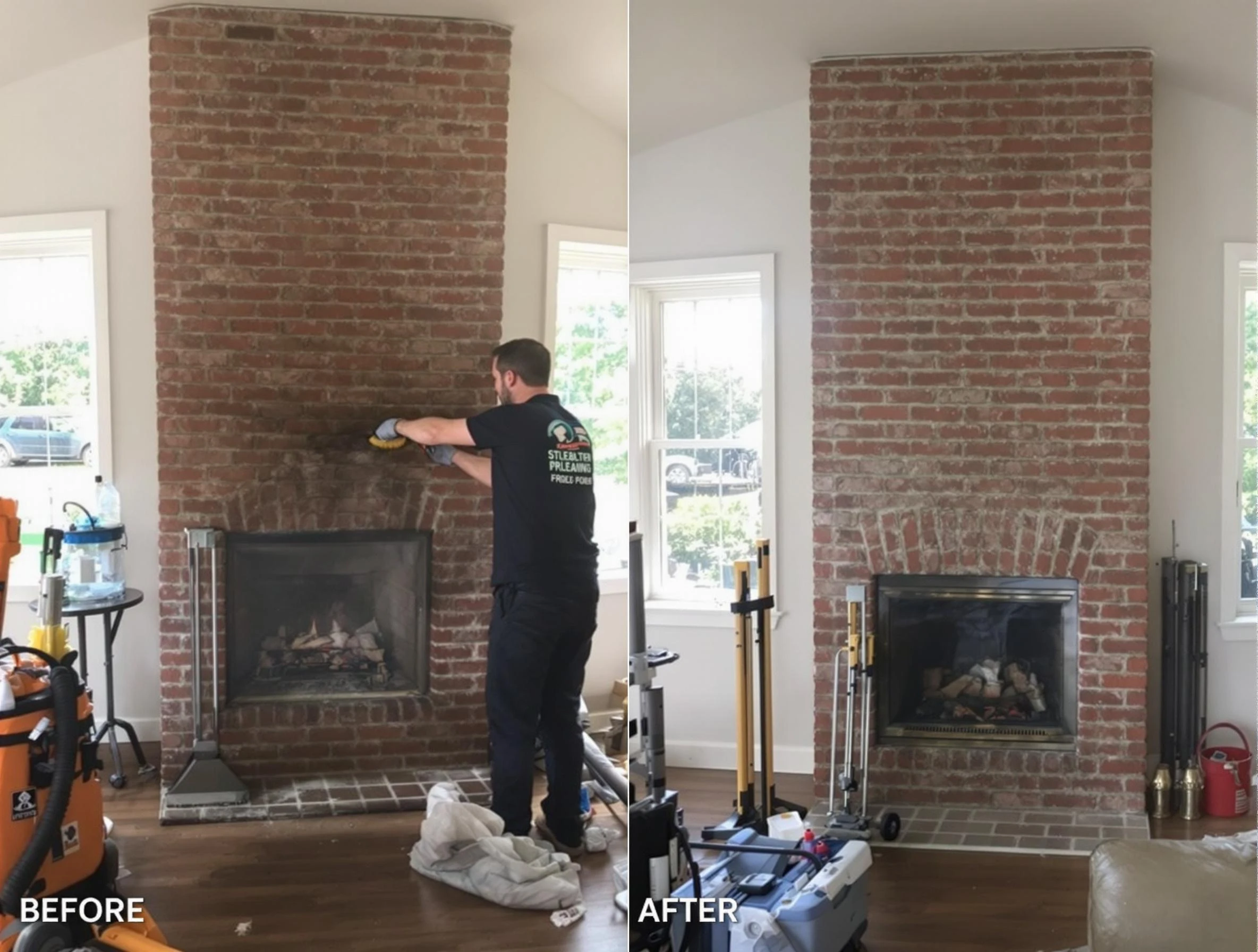 Finished chimney sweeping service by Senoia Chimney Sweep in Senoia, GA