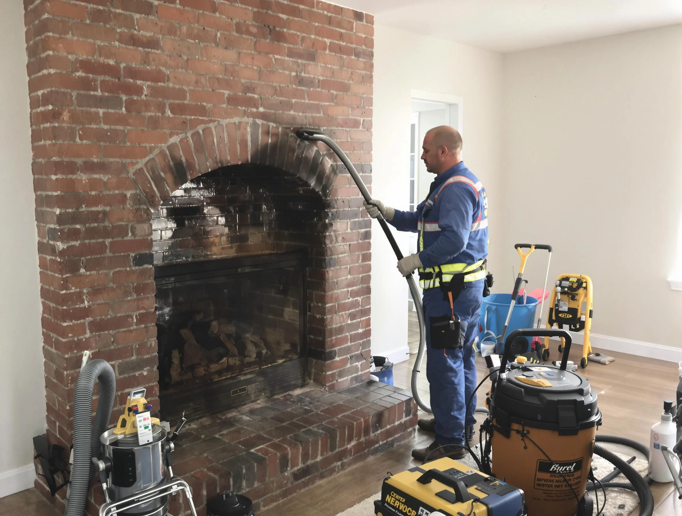 Senoia Chimney Sweep expert performing detailed chimney sweep in Senoia, GA
