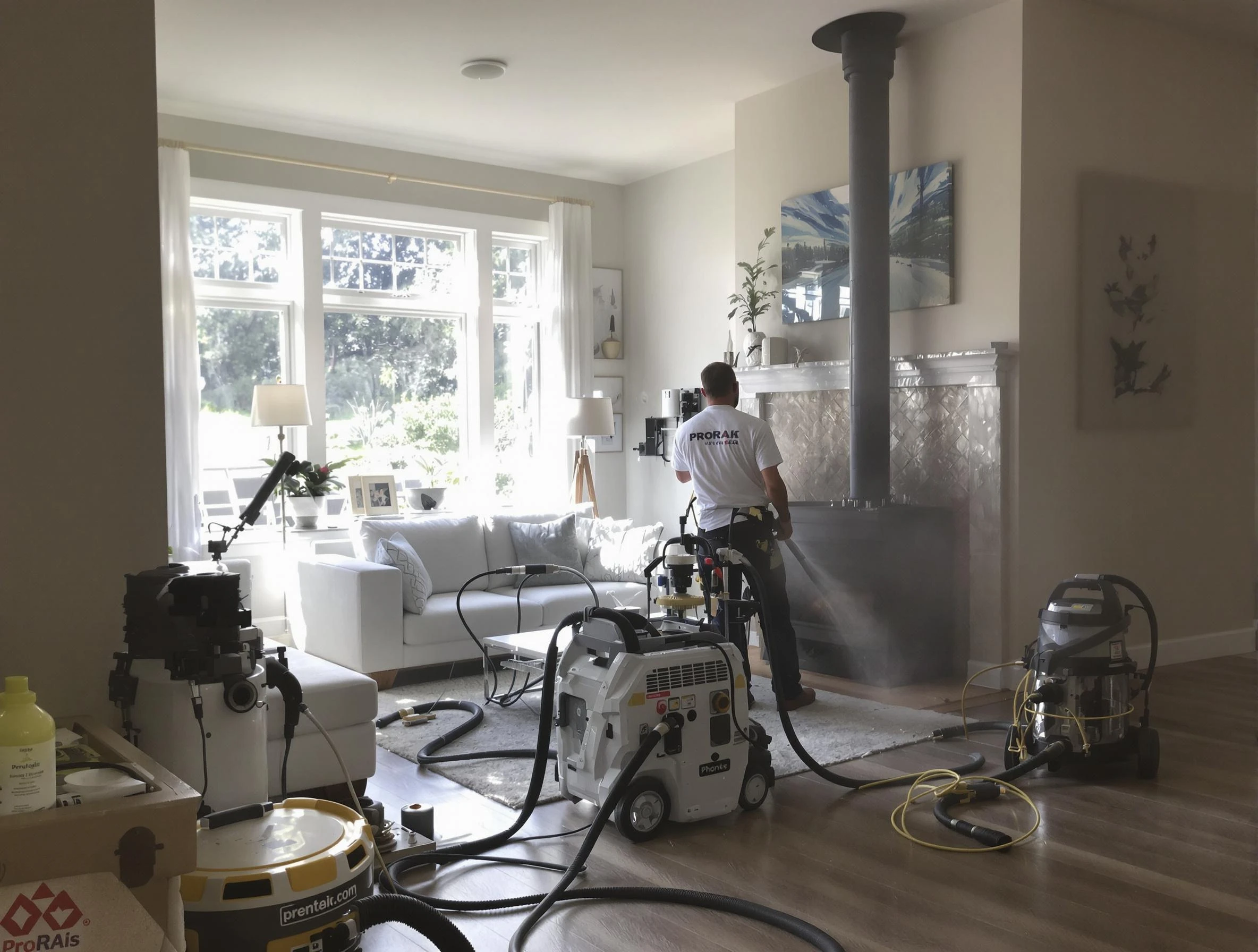 Soot removal service by Senoia Chimney Sweep for a fireplace in Senoia, GA